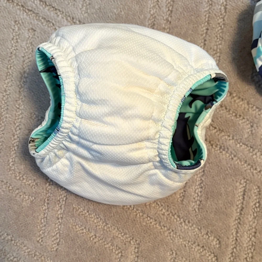Shark Print Baby Swim Diaper Set